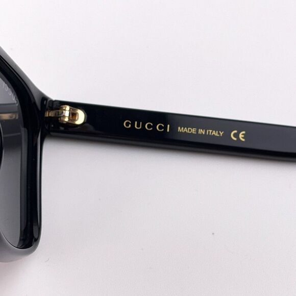 GUCCI GG0746S LOGO 001 Sunglasses Black Grey Anti-Reflective Square Unisex - Picture 8 of 11